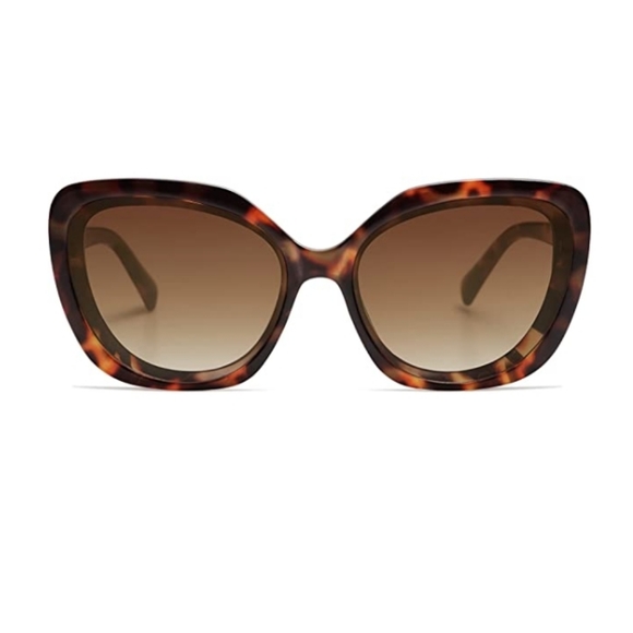 New Oversized Square Sunglasses Womens Vintage Shades Large Tortoise - Picture 6 of 7